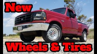 OBS Ford F 150 Flareside gets restored aluminum wheels and new tires Looks Great [upl. by Maia200]