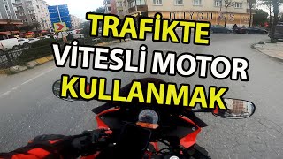 Trafikte Vitesli Motor Nasıl Kullanılır   Uygulamalı Anlatım  Motovlog [upl. by Osnola]