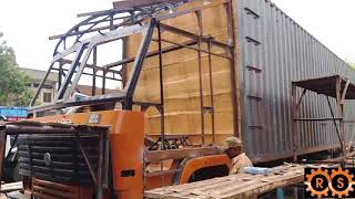 Ashok leyland 2518 Cabin n container fabrication [upl. by Yadrahc572]