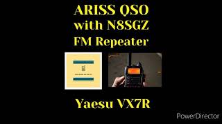 ARISS FM Repeater QSO with N8SGZ Yaesu VX7R How to make a Satellite QSO on FM Birds [upl. by Narod745]