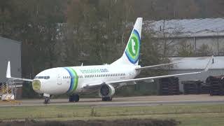 Transavia B737700 at Enschede Twente Airport [upl. by Diannne]