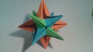 Como hacer una estrella de 12 puntas origami [upl. by Anirbac]