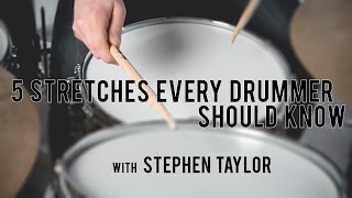 DRUM LESSONS  5 Stretches Every Drummer Should Know with Stephen Taylor [upl. by Seta]