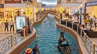 VILLAGIO Mall  Artificial Sky and Canal Inside the Mall in Doha Qatar [upl. by Fleda]