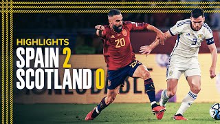 Spain 20 Scotland  Scotland Suffer First Defeat in Seville  EURO 2024 Qualifier Highlights [upl. by Hannaoj]