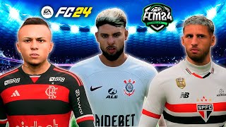 EAFC 24  PATCH FCM BRASILEIRÃƒO V3 KITS ATUALIZADOS COMO JOGAR COM TIMES BRASILEIROS NO FIFA [upl. by Fisher]