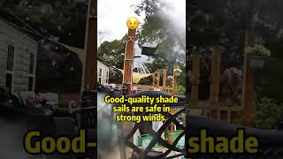 Goodquality shade sails are safe in strong winds outdoor backyard windy autumnlook [upl. by Almund]