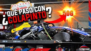 Franco Colapinto sufrió un fuerte accidente y Russell se quedó con la pole en Las Vegas [upl. by Gaylene]