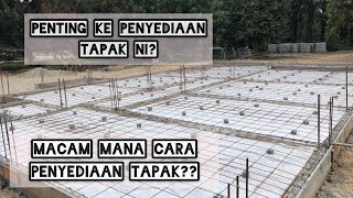 Bina rumah part7 Kerjakerja penyediaan tapak untuk proses konkrit lantai [upl. by Dorelia]