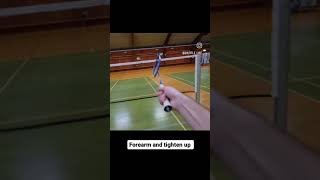 Badminton Forehand lift  Forearm and tighten up [upl. by Federica]