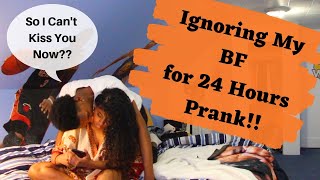 IGNORING MY BOYFRIEND FOR 24 HOURS PRANK HE LEFT ME [upl. by Keviv901]