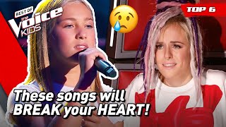 Sad HEARTBREAK songs on The Voice Kids 😭  Top 6 [upl. by Aiht]