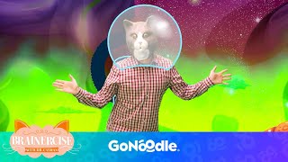 Cat Man in Outerspace  Activities For Kids  Exercise  GoNoodle [upl. by Refinnaej]