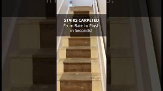 Plush Carpeted Stairs Transformation in Seconds  Watch Bare Steps Become Cosy [upl. by Droc]