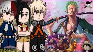 MHABNHA Class 1A react to Roronoa Zoro as Izukus Brother  One Piece [upl. by Perlie863]