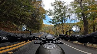 Ten minutes on the best part of the Mohawk Trail 4k raw audio Rebel 500 ride POV Fall 2024 [upl. by Gitt]