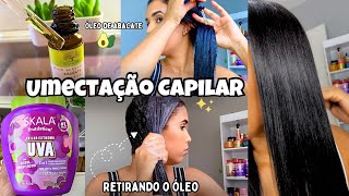 UMECTAÇÃO CAPILAR PARA CABELOS SECOS FRACOS E OPACOS  Óleo De Abacate🥑 ✨ [upl. by Nytsyrk643]