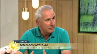 Ekonomiprofessorn om Greklandsavtalet  Nyhetsmorgon TV4 [upl. by Daria821]