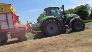 Silage 2K16 Deutz picking with a Wagon Samco [upl. by Nomzzaj]