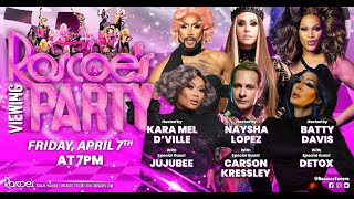 Detox JuJuBee amp Carson Kressley Roscoes RuPauls Drag Race Season 15 Viewing Party [upl. by Nakasuji826]