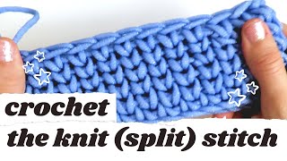 Crochet the knit stitch Increase decrease flat AND in the round  Waistcoat  Split Stitch [upl. by Zamora329]