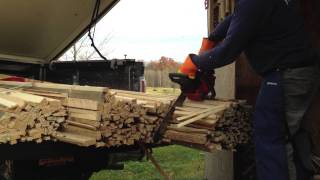 Quick way to cut kindling wood [upl. by Alyled]