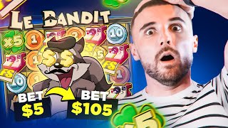 LOOKING FOR THE 5 SCATTERS BANDIT BONUS WHILE RAISING THE BET EVERY 25 SPINS  🤯 [upl. by Isabella]