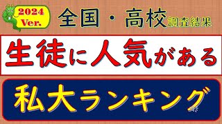 2024Ver全国・高校調査結果、生徒に人気がある私大ランキング [upl. by Khichabia]