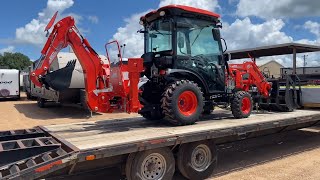 Kioti CX2510 HST Cab with loader 60” grapple3rd function kit backhoe amp 60” mid mount mower ￼ [upl. by Kennedy303]