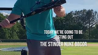 Testing the Stinger NUKE BBCOR Baseball Bat Review [upl. by Erehc]