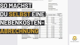 So erstellst du eine Nebenkostenabrechnung Excel Vorlage [upl. by Erotavlas]