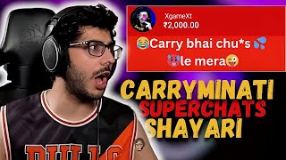 Carryminati Superchat shayari 😜 part 25  carryminati  Carryislive [upl. by Enyawud]