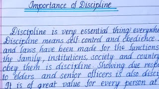 Essay on quotImportance of Disciplinequot EssayEssay writingEnglish writing English essay Eng Teach [upl. by Netta]