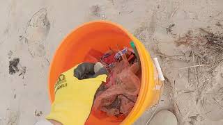 EVEN MORE 11 minutes of picking of beach litter PART 3  Sea Girt New Jersey [upl. by Labina]