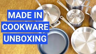 Unboxing the Made In 10Piece Cookware Set AllClads Biggest Competitor [upl. by Sivrat867]