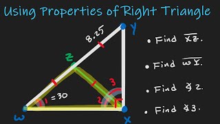 Midpoint of Hypotenuse  How to solve for variables [upl. by Kiraa]