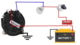 Valeo 2 Pin Alternator Wiring Diagram  how to wiring Valeo Alternator [upl. by Dewar539]