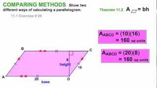 Area of parallelograms amp triangles  111A [upl. by Garlinda]