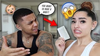 TELLING MY BOYFRIEND IM NOT TAKING BIRTH CONTROL ANYMORE PRANK [upl. by Ynehpets]