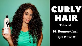 Using one product Bounce Curl Light Creme Gel to style Curly hair [upl. by Caesar]