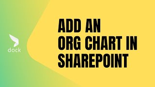 How to add an org chart in SharePoint  Tutorial [upl. by Westbrook933]