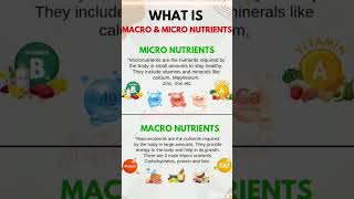 ✨ Understand the macro and micro nutrientshealthtip fatlossdiet nutrition dietplan diettips [upl. by Anwahsit277]