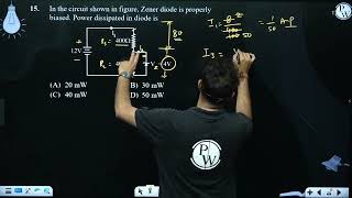 In the circuit shown in figure Zener diode is properly biased Power dissipated in diode is [upl. by Ariec]