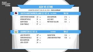 Ashington CC 1st XI v South Northumberland CC 1st XI [upl. by Sukramaj]