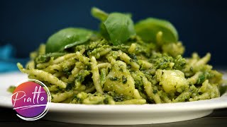 Trofie al PESTO GENOVESE con Fagiolini e Patate  Pesto alla Genovese al Mortaio [upl. by Aiouqahs888]