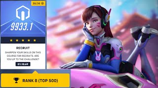 RANK 8 DVA HERO MASTERY GUIDE RECRUIT  OVERWATCH 2 [upl. by Eelra]