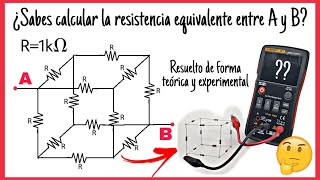 CUBO DE RESISTENCIAS  CÁLCULO DE LA RESISTENCIA EQUIVALENTE [upl. by Airyk]