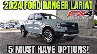 2024 Ford Ranger Lariat FX4 In Cactus Gray Dont Buy A Ranger Without These Options [upl. by Lairret]