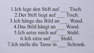 Auf dem auf den an die an der in dem in den an den Dativ Akkusativ an die auf das auf die [upl. by Liu]