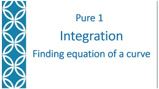 61 Finding equation of a curve Integration Ex2 Pure1 [upl. by Kilan]